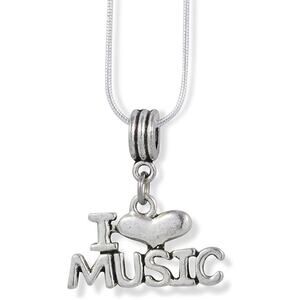 I Love Music Necklace Pendant Jewelry